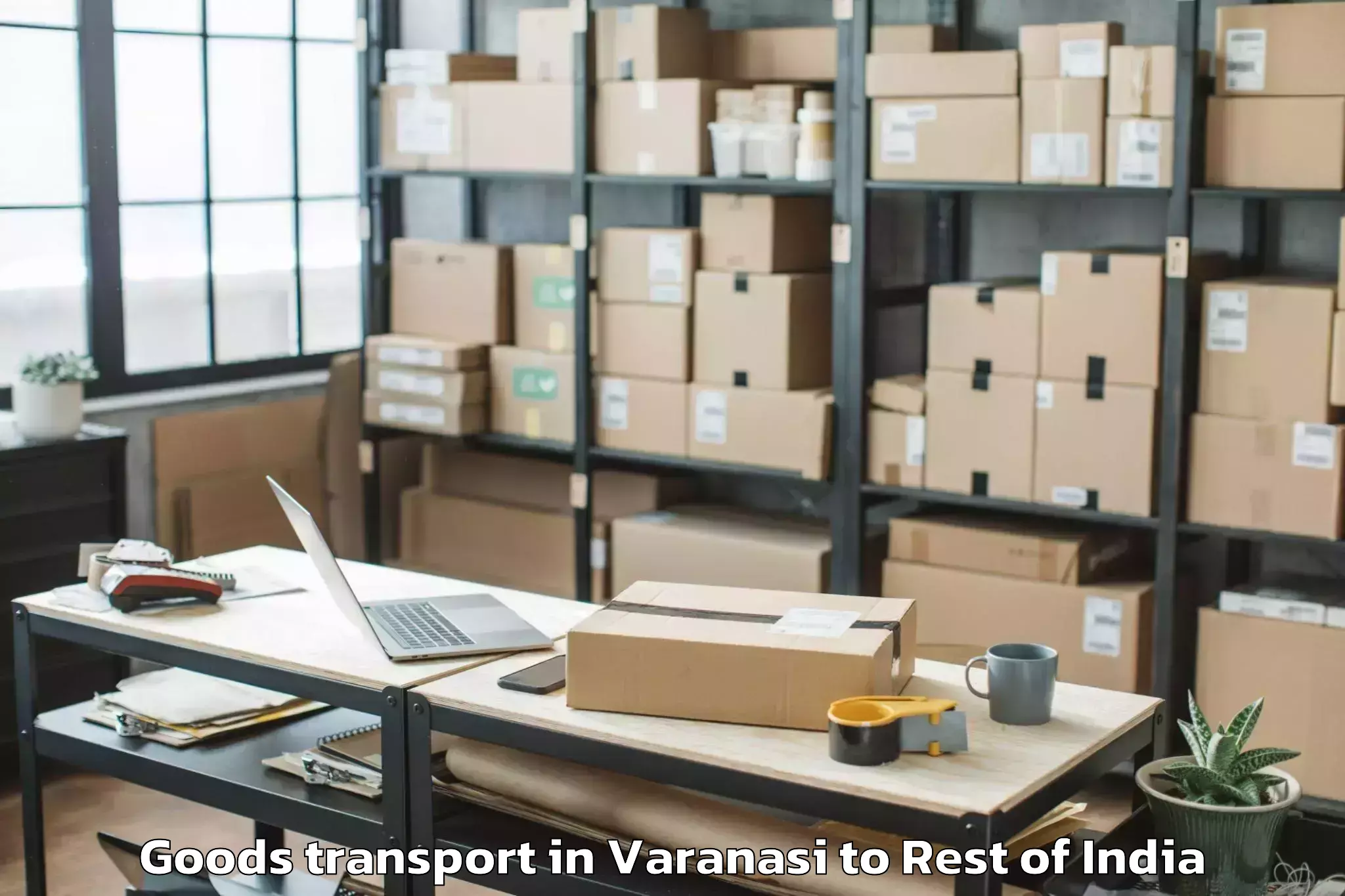 Reliable Varanasi to Rajauri Goods Transport